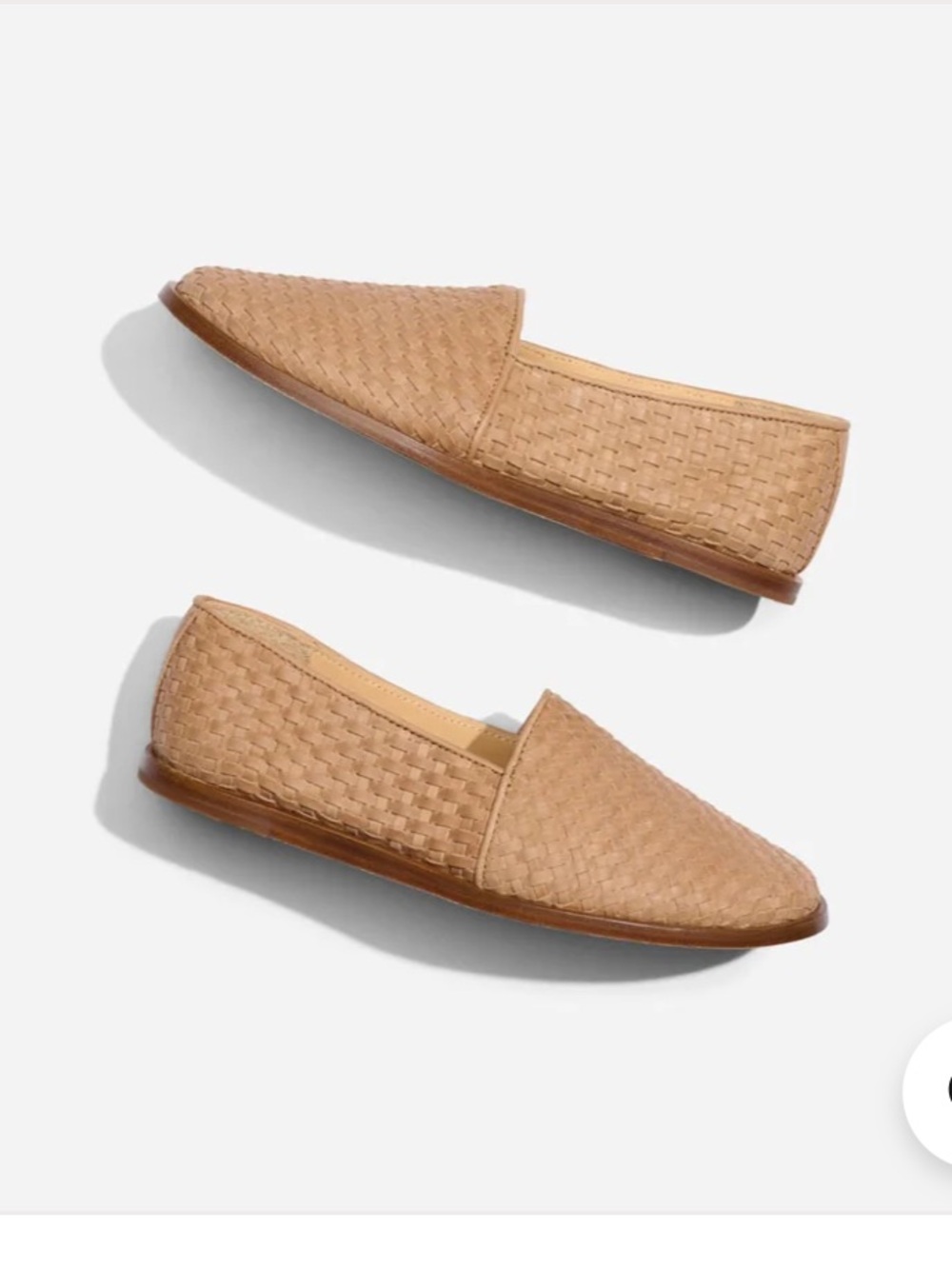 Nisolo | (8) Mara Woven Leather Slip On Flats in Almond - Picture 2 of 9